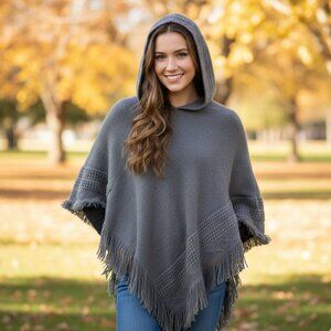Gray Poncho size small